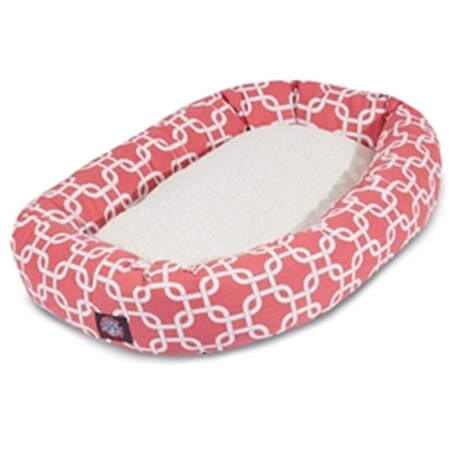 Majestic Pet 40 in. Coral Links Sherpa Bagel Bed 78899554507
